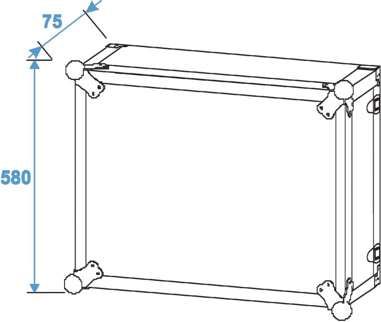 ROADINGER Effect Rack CO DD, 12U, 38cm deep, black