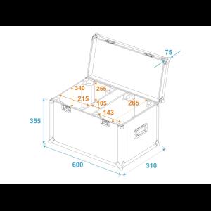 ROADINGER Flightcase 2x LED MFX-3