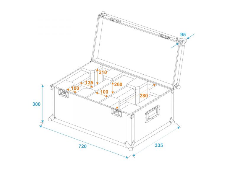 ROADINGER Flightcase 2x LED TMH-X1 Moving-Head Beam