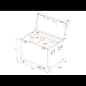 ROADINGER Flightcase 2x PFE-100/120