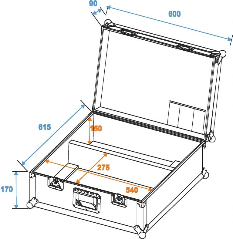 ROADINGER Flightcase 2x TS-150/TS-7/TS-255