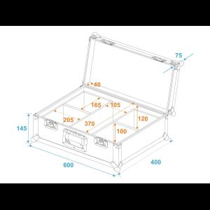 ROADINGER Flightcase 4x LED IP PAR 3x12W HCL