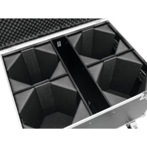 ROADINGER Flightcase 4x LED THA-100F/THA-120PC with wheels