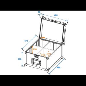 ROADINGER Flightcase 4x PAR-56 Spot short