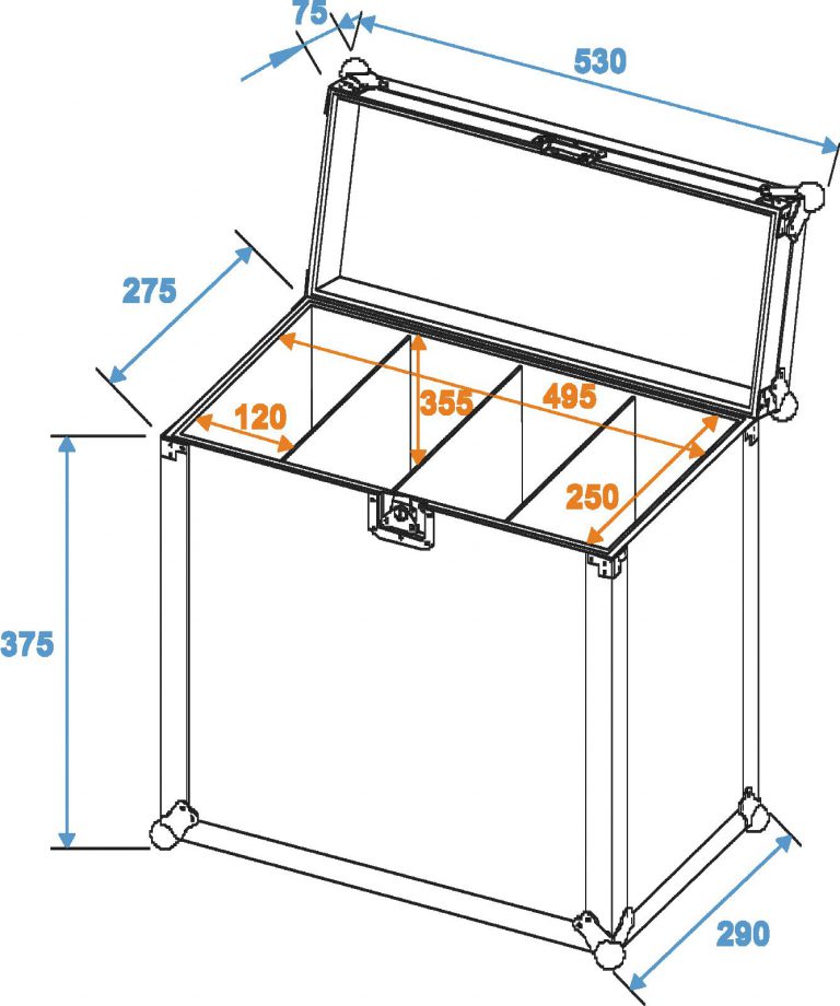 ROADINGER Flightcase 4x SLS Size M