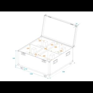 ROADINGER Flightcase 4x THA-250F