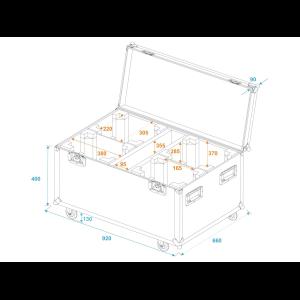 ROADINGER Flightcase 4x TMH FE-1800 with wheels