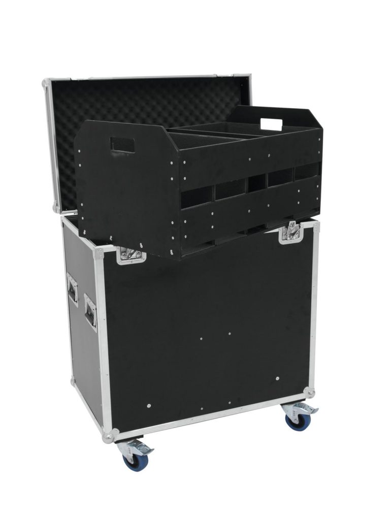 ROADINGER Flightcase 8x Audience Blinder 2xCOB