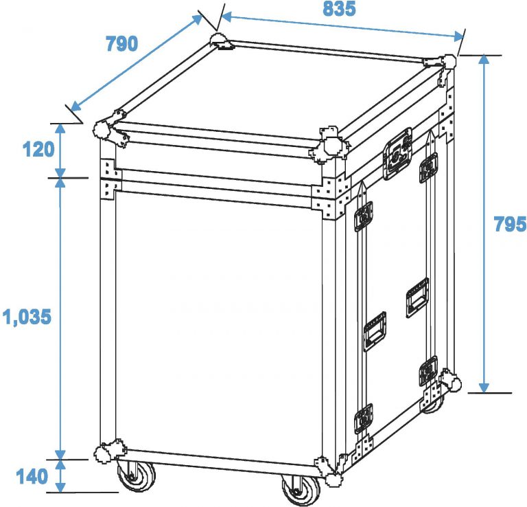 ROADINGER Flightcase 8x CLA-228