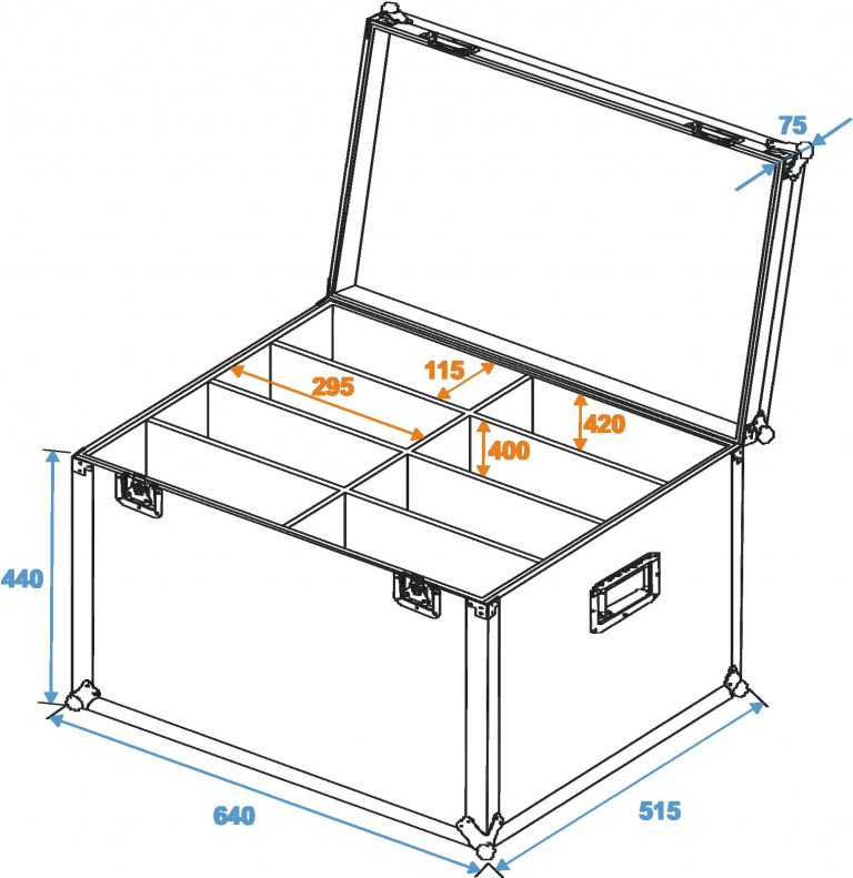 ROADINGER Flightcase 8x SLS Size L