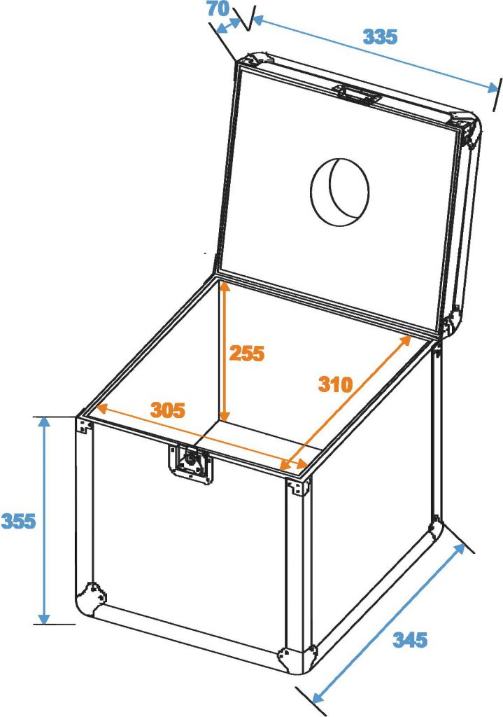 ROADINGER Flightcase Mirror Ball 30cm