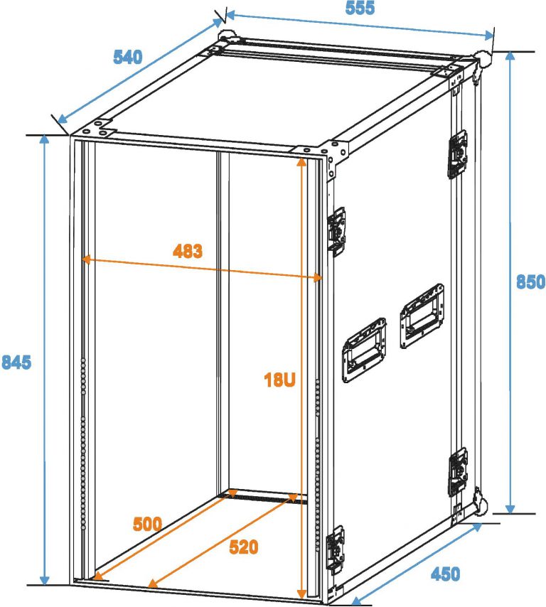 ROADINGER Rack Profi 18U 45cm