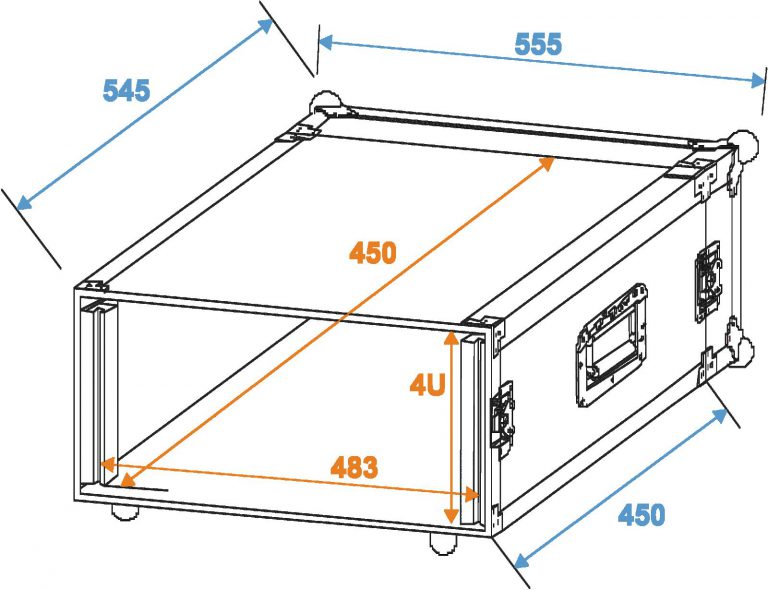 ROADINGER Rack Profi 4U 45cm