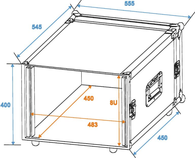 ROADINGER Rack Profi 8U 45cm