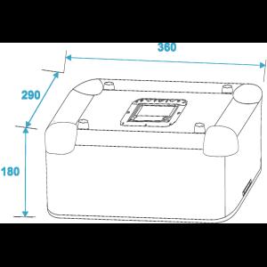 ROADINGER Record Case ALU 50/50, rounded, bk