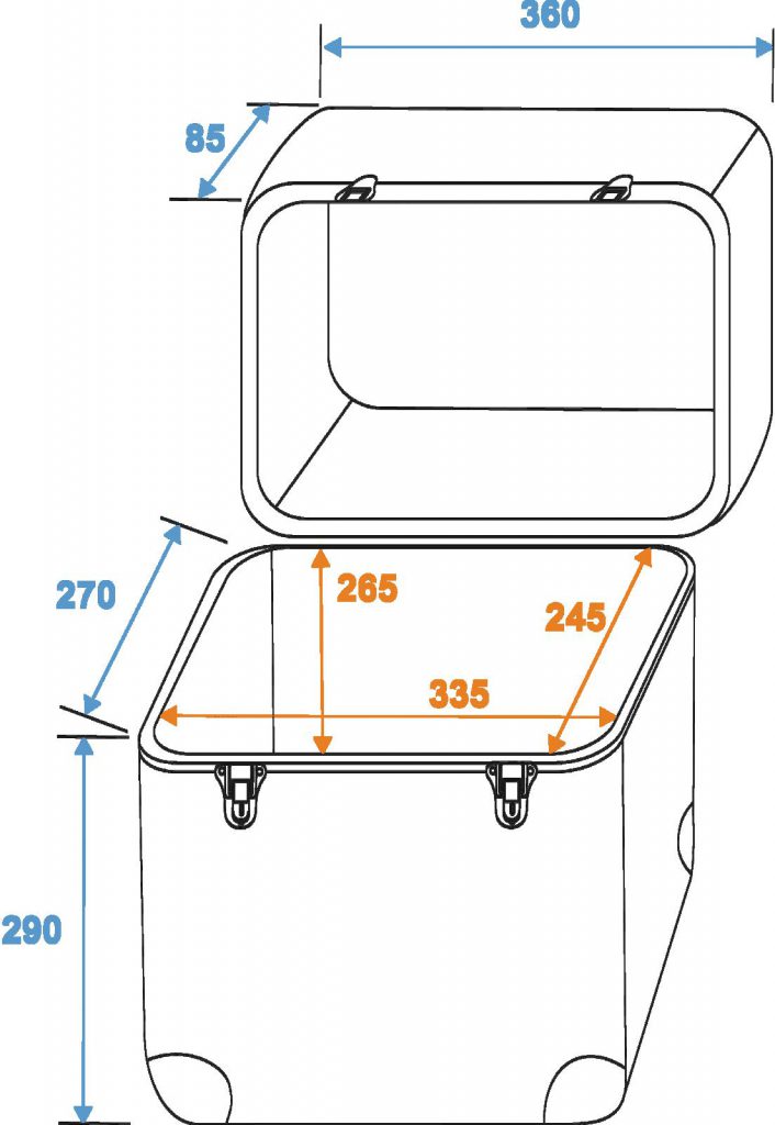 ROADINGER Record Case ALU Maxi Booking, rounded