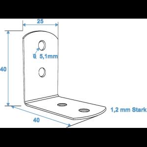 ROADINGER Small Corner Brace 25x40mm