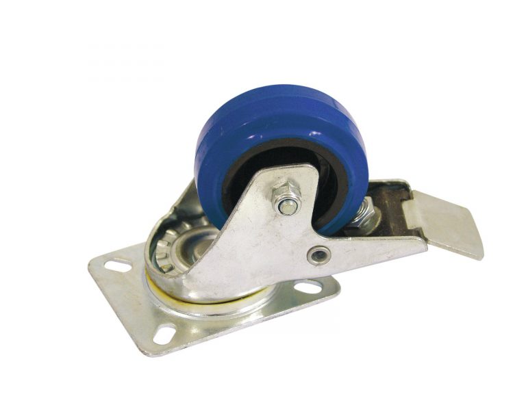 ROADINGER Swivel Castor 80mm blue with brake