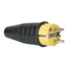 Rubber Schuko 230V/240V CEE7/VII Connector Male Giallo