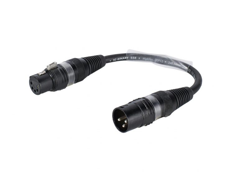 SOMMER CABLE Adaptercable 3pin XLR(M)/5pin XLR(F) bk