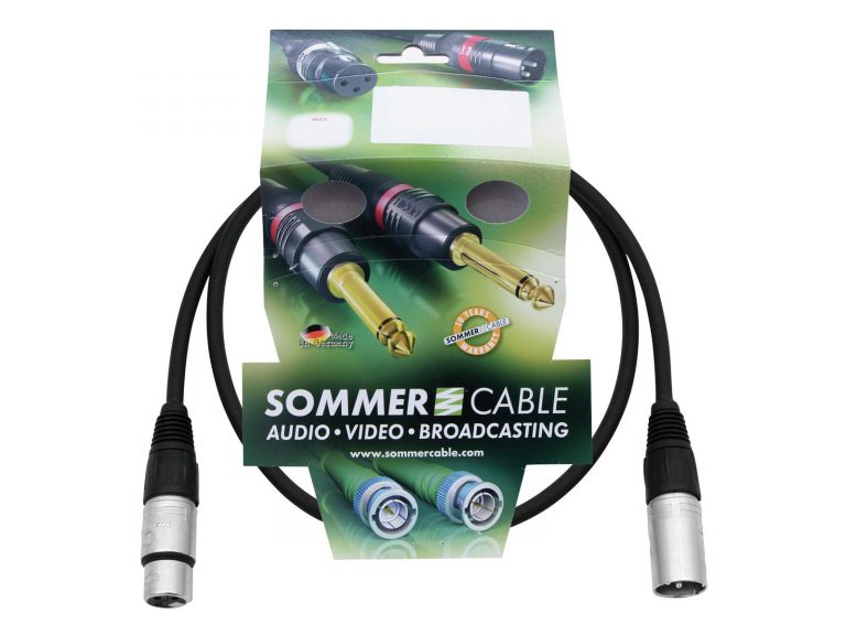 SOMMER CABLE XLR cable 3pin 0.5m bk Neutrik