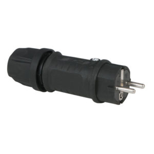 Solid Rubber Connector Male PCE, Nero, Doppia Massa, IP44