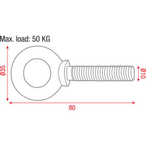 Speaker hanging eye Anello 10 mm