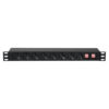 19" 1U Main Power Strip 16 Controllo anteriore e posteriore