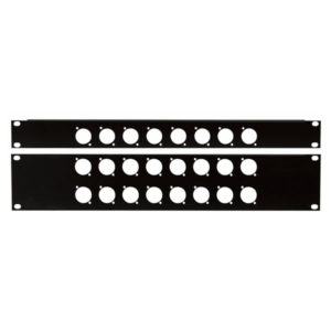 19 inch Connector-panel 1U, per connettore XLR a 8 poli (dimensione D)