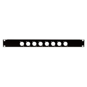 19 inch Connector-panel 1U, per connettore XLR a 8 poli (dimensione D)