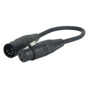 5 pin XLR Male to 3 pin XLR Female 25 cm