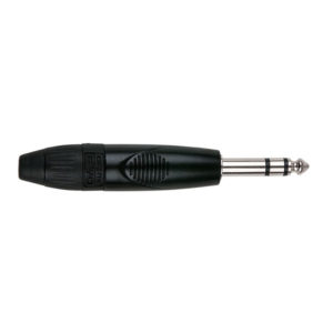 6.3mm Jack X-type Stereo with black endcap Alloggiamento nero