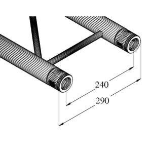 ALUTRUSS BILOCK E-GL22 2500 2-way Cross Beam