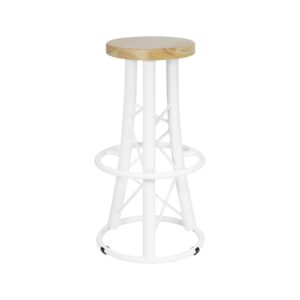 ALUTRUSS Bar Stool, curved white