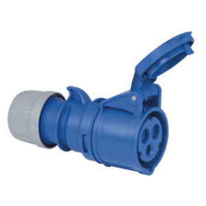 CEE 16A 240V 3p Plug Female Blu, IP44