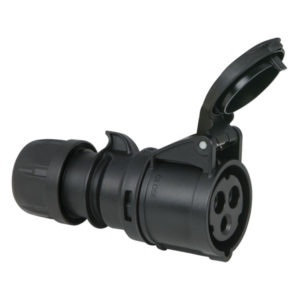 CEE 16A 240V 3p Plug Female Nero, IP44