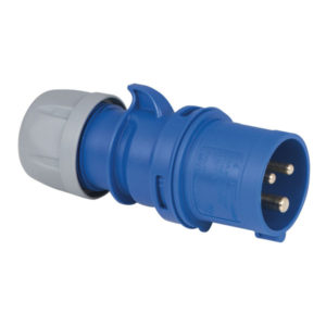 CEE 16A 240V 3p Plug Male Blu, IP44