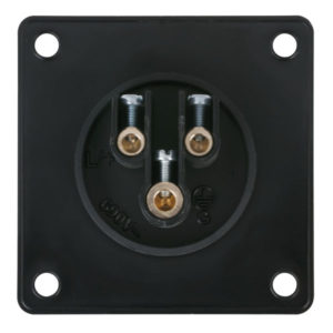 CEE 16A 240V 3p Socket Female Nero, IP44