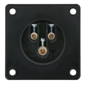 CEE 16A 240V 3p Socket Male Nero, IP44