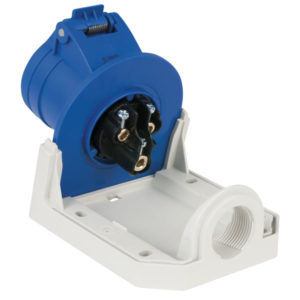 CEE 16A 240V 3p Wallmount Female Blu, IP44