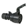 CEE 16A 400V 5p Plug Female Nero, Turbo |Twist, IP44