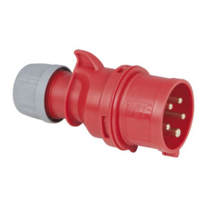 CEE 16A 400V 5p Plug Male Rosso, IP44