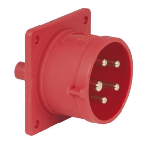 CEE 16A 400V 5p Socket Male Rosso, IP44