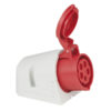 CEE 16A 400V 5p Wallmount Female Rosso, IP44