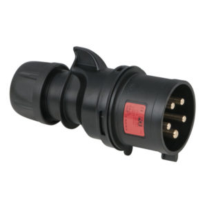 CEE 32A 400V 5p Plug Male Nero, Turbo Twist, IP44