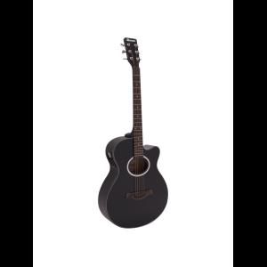 DIMAVERY AW-400 Western guitar, black