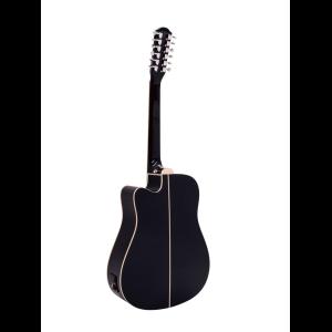 DIMAVERY DR-612 Western guitar 12-string, black