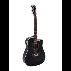 DIMAVERY DR-612 Western guitar 12-string, black