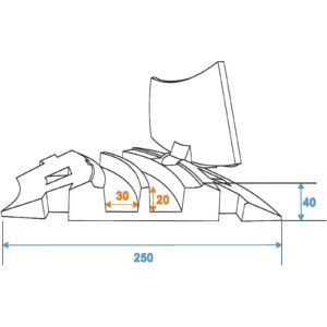 EUROLITE Cablebridge 2 Channels curve 35 degr.