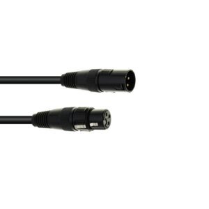 EUROLITE DMX cable XLR 3pin 1m bk